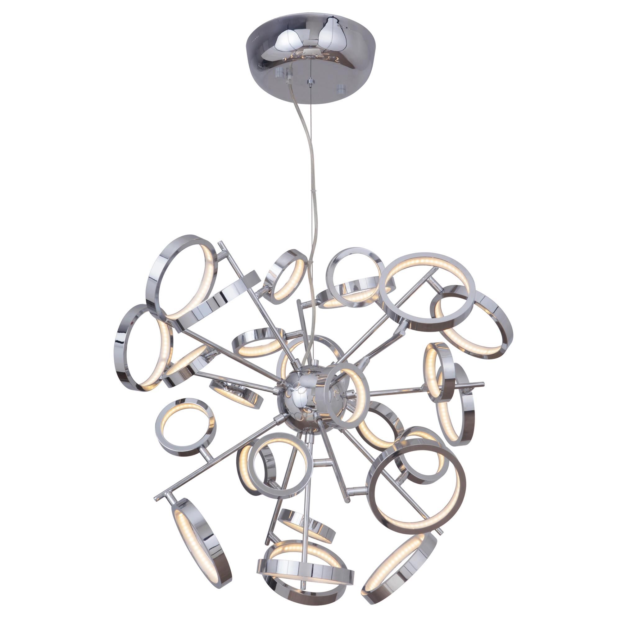 Shown in Chrome finish and Yes glass and Yes shade